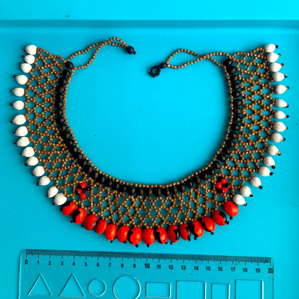 Handmade native BEADS NECKLACE with Earrings
